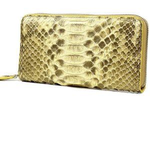 Genuine Python Leather Zip Wallet New NWT